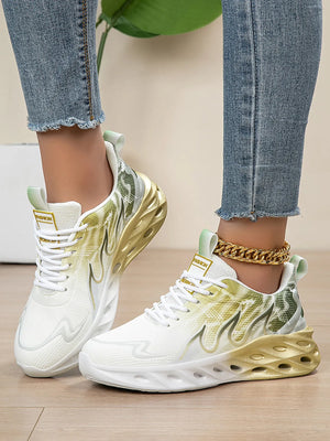 Round Toe Lace Up Mesh Athletic - Makw Official Site