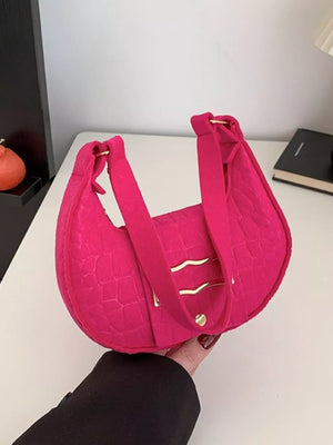 Crocodile Embossed Flap Shoulder Bag - Makw Official Site