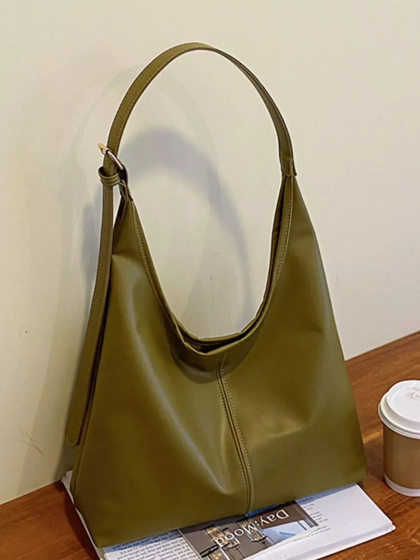 PU Leather Shoulder Bag - Makw Official Site