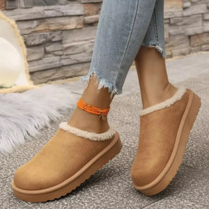 Cozy Plush Lined Platform Slippers - Makw Official Site
