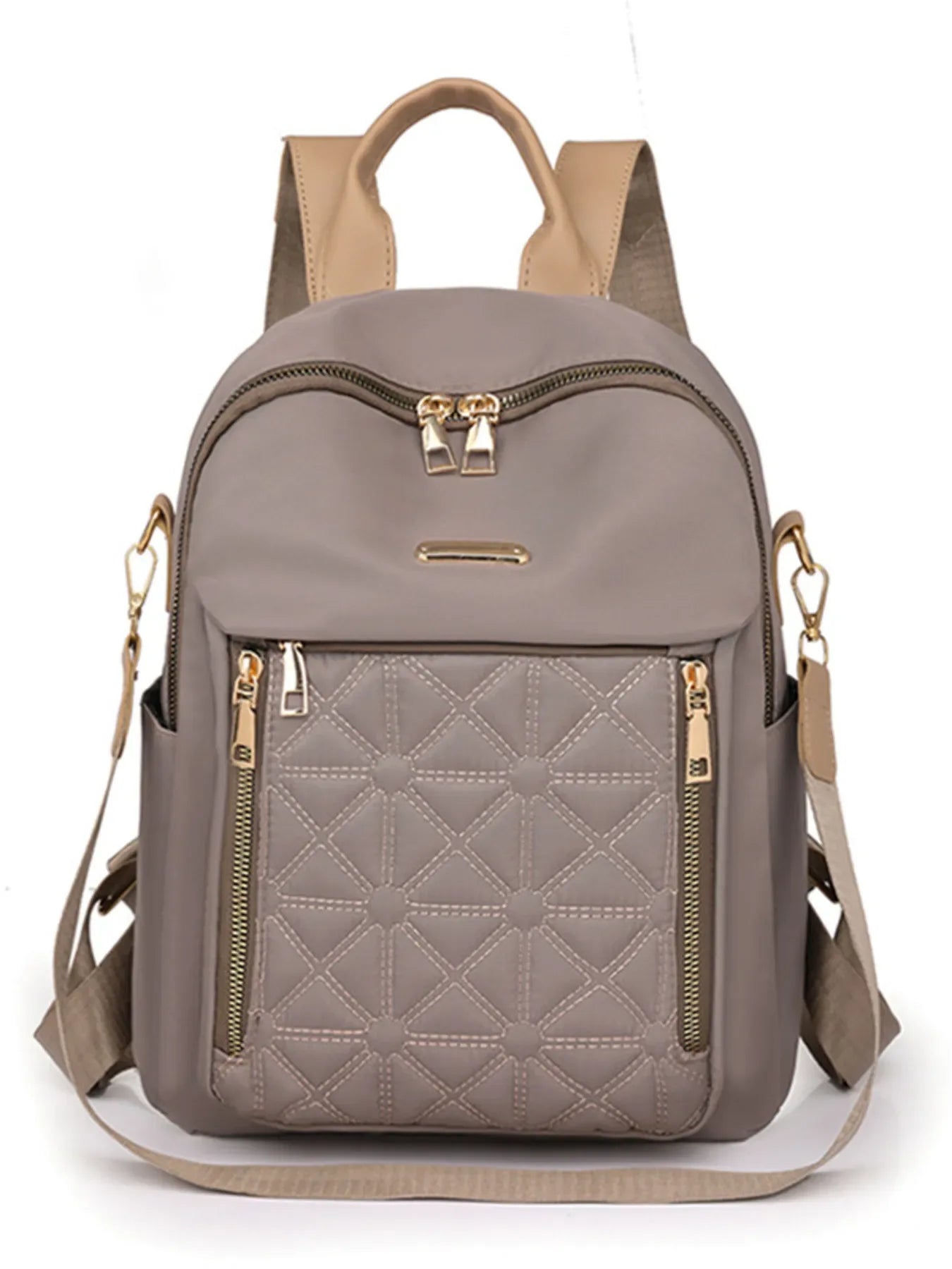 Quilted Oxford Cloth Backpack Bag - Makw Official Site