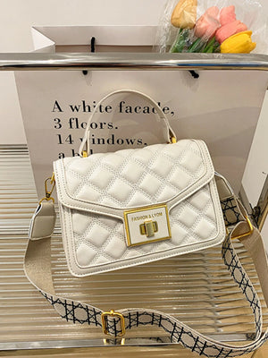 Quilted Adjustable Strap Shoulder Bag - Makw Official Site