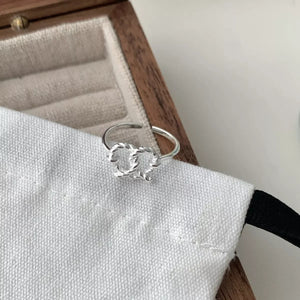 925 Sterling Silver Heart Knot Ring - Makw Official Site