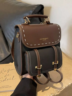 Vintage Style Leather Backpack Bag - Makw Official Site