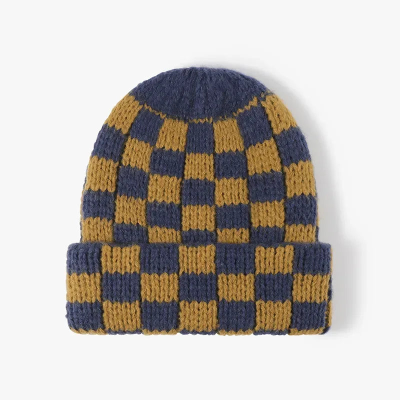 Thermal Checkered Hat - Makw Official Site