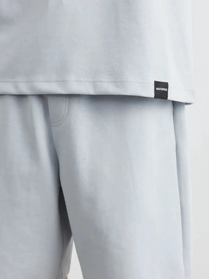 Men's Plus Size Round Neck Short Sleeve Top and Shorts Set - Makw Official Site