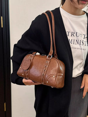 Vintage Style Leather Shoulder Bag - Makw Official Site