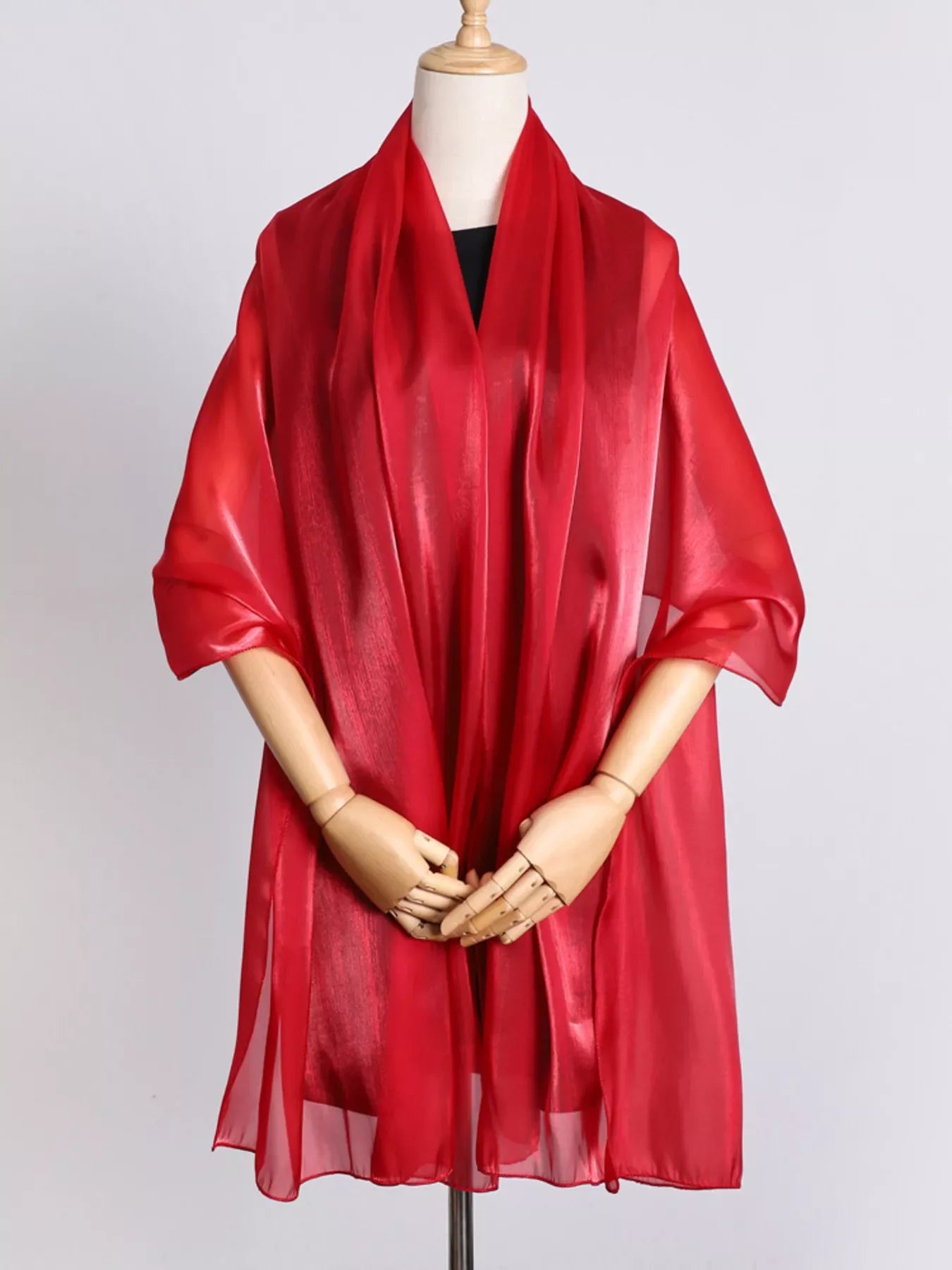 Solid Color Organza Scarf - Makw Official Site