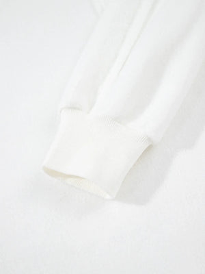 Exposed Seam Chest Pocket Knit Pullover Sweatshirt - Makw Official Site