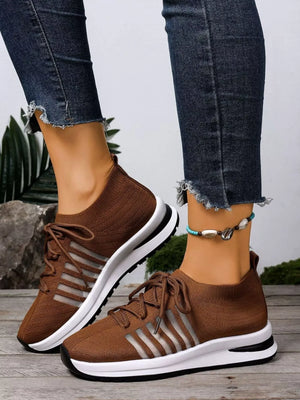 Round Toe Lace Up Athletic - Makw Official Site