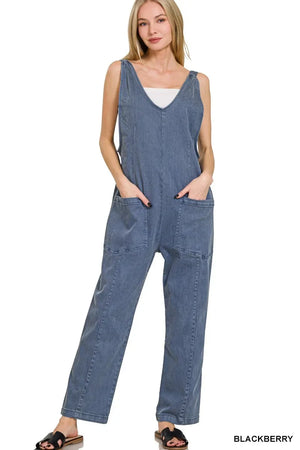 Zenana Casual Adjustable Strap Baggy Jumpsuit With Pocket - Makw Official Site