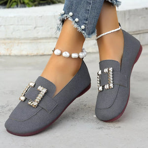 Decor Buckle Round Toe Slip-On - Makw Official Site