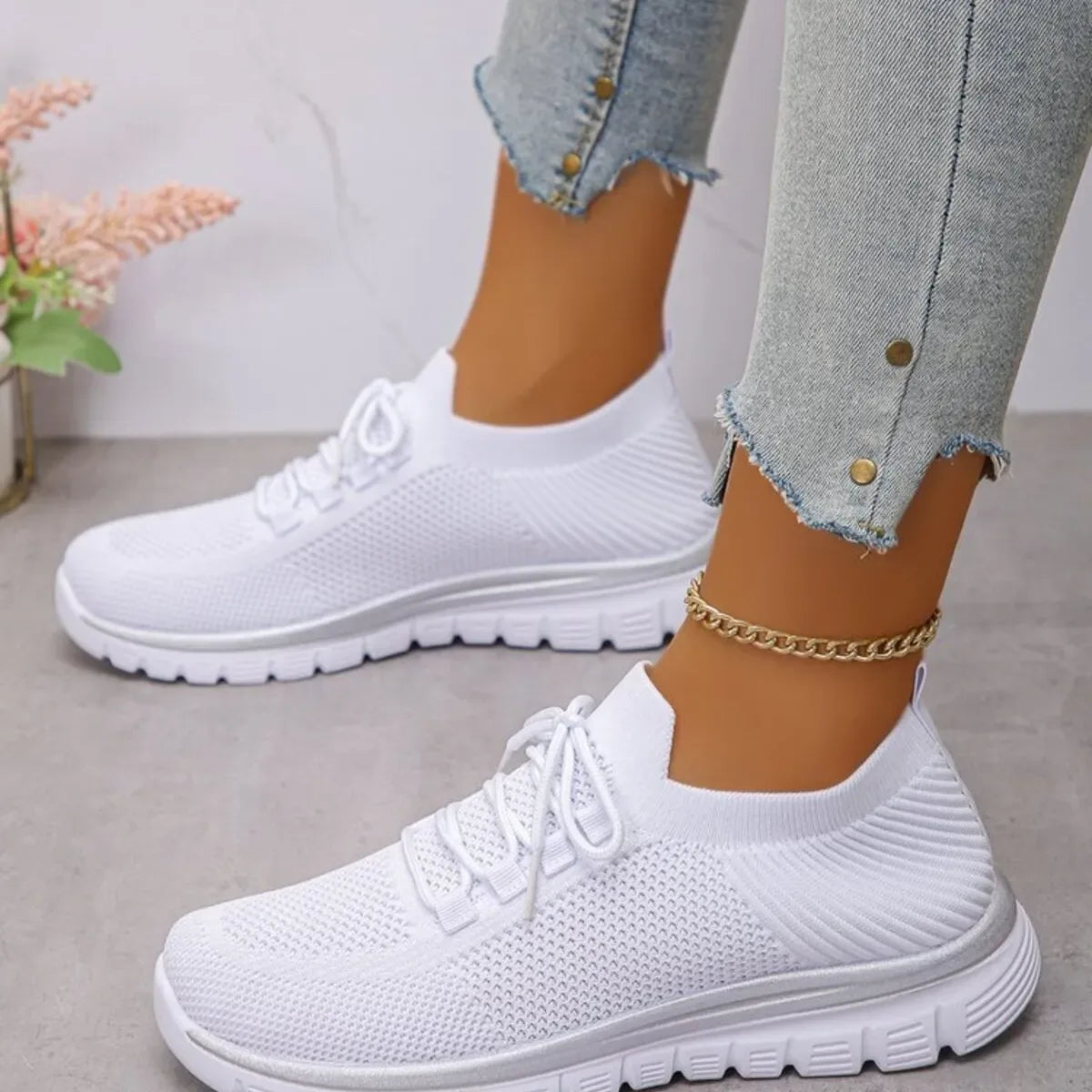 Breathable Mesh Lace Up Athletic - Makw Official Site