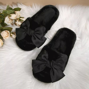 Bow Open Toe Flats Slippers - Makw Official Site