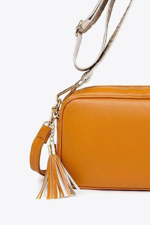 PU Leather Tassel Crossbody Bag - Makw Official Site