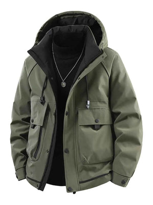 Men's Plus Size Hooded Padded Winter Jacket
