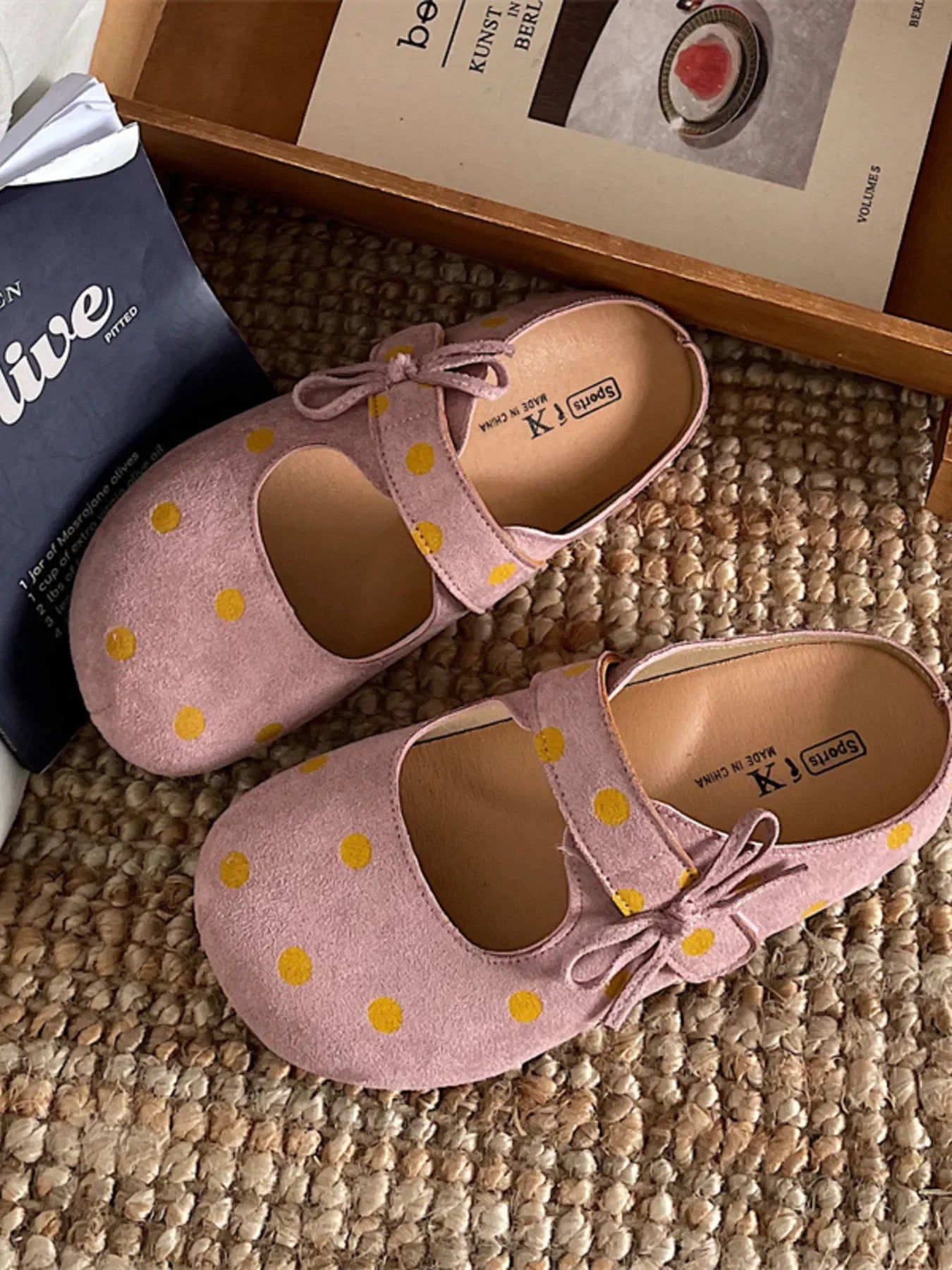 Polka Dot Round Toe Slip-Ons - Makw Official Site