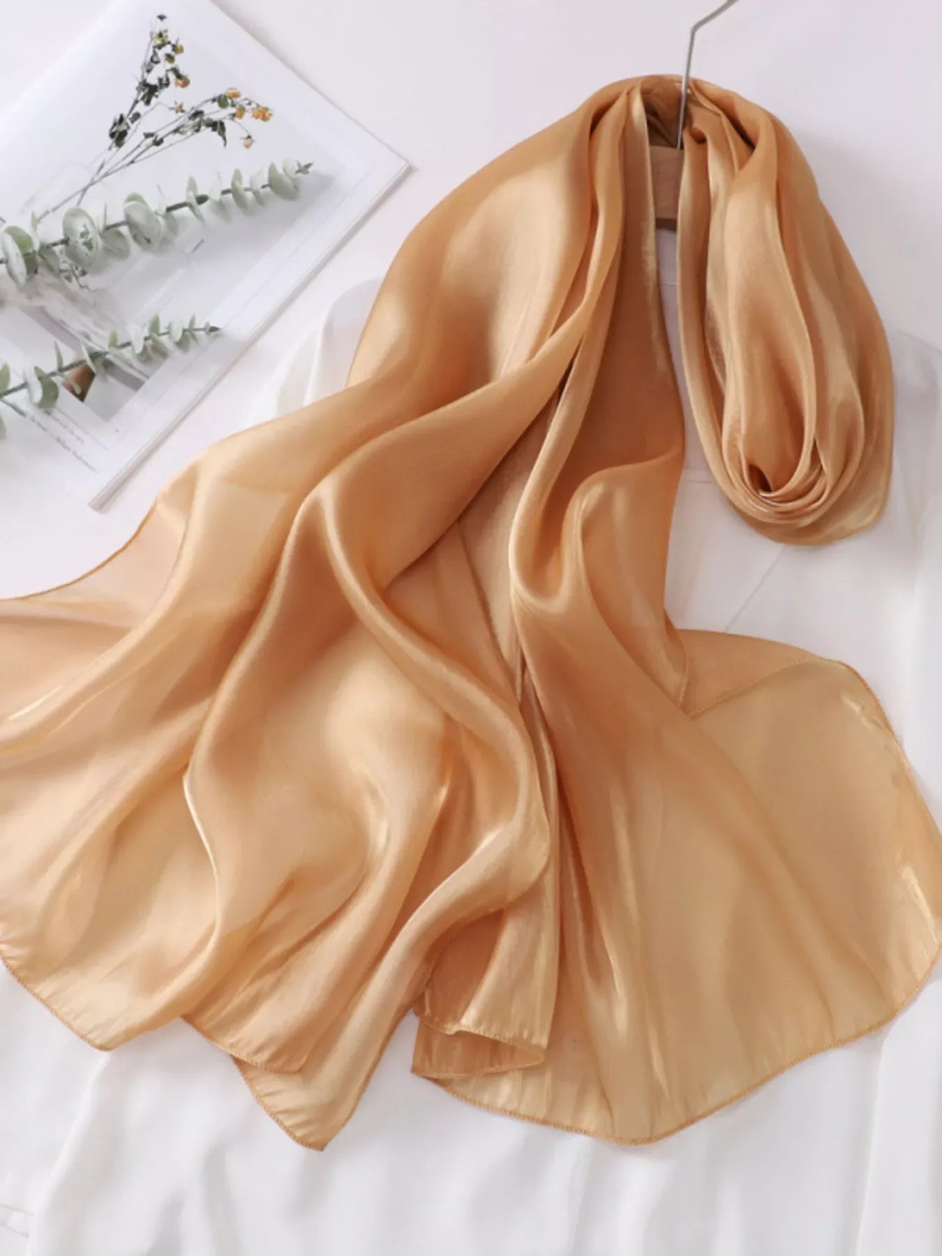 Solid Color Organza Scarf - Makw Official Site