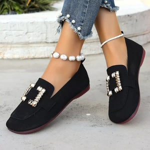 Decor Buckle Round Toe Slip-On - Makw Official Site