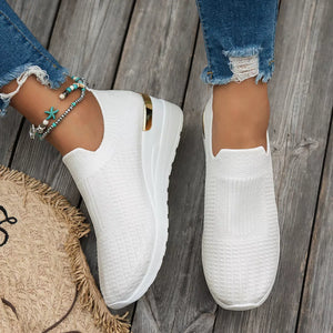 Mesh Round Toe Wedge Athletic - Makw Official Site