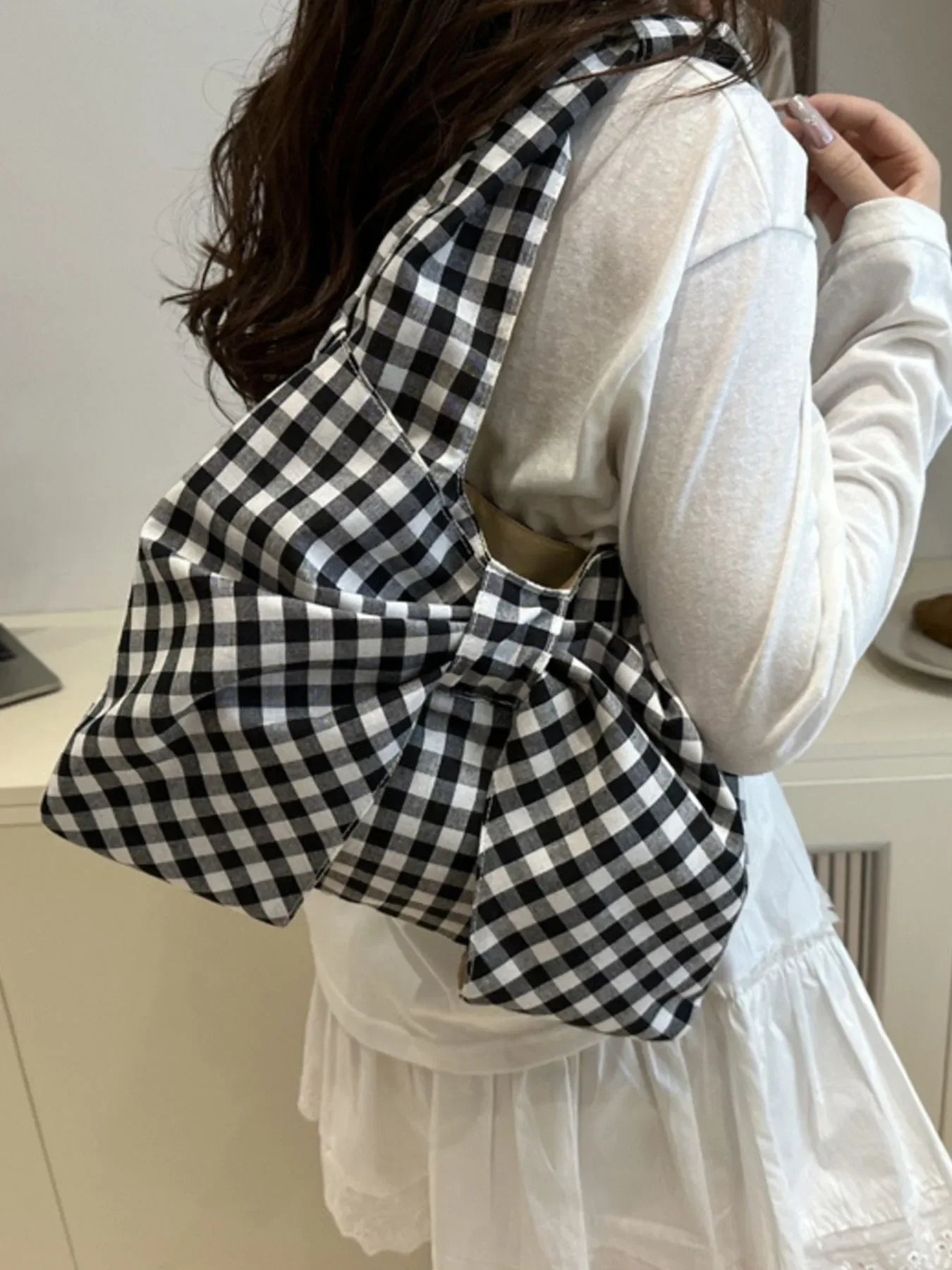 Ruched Bow Shoulder Bag - Makw Official Site