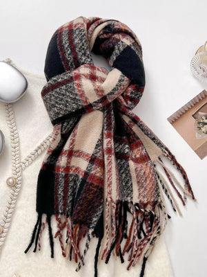 Warm Plaid Winter Scarf - Makw Official Site