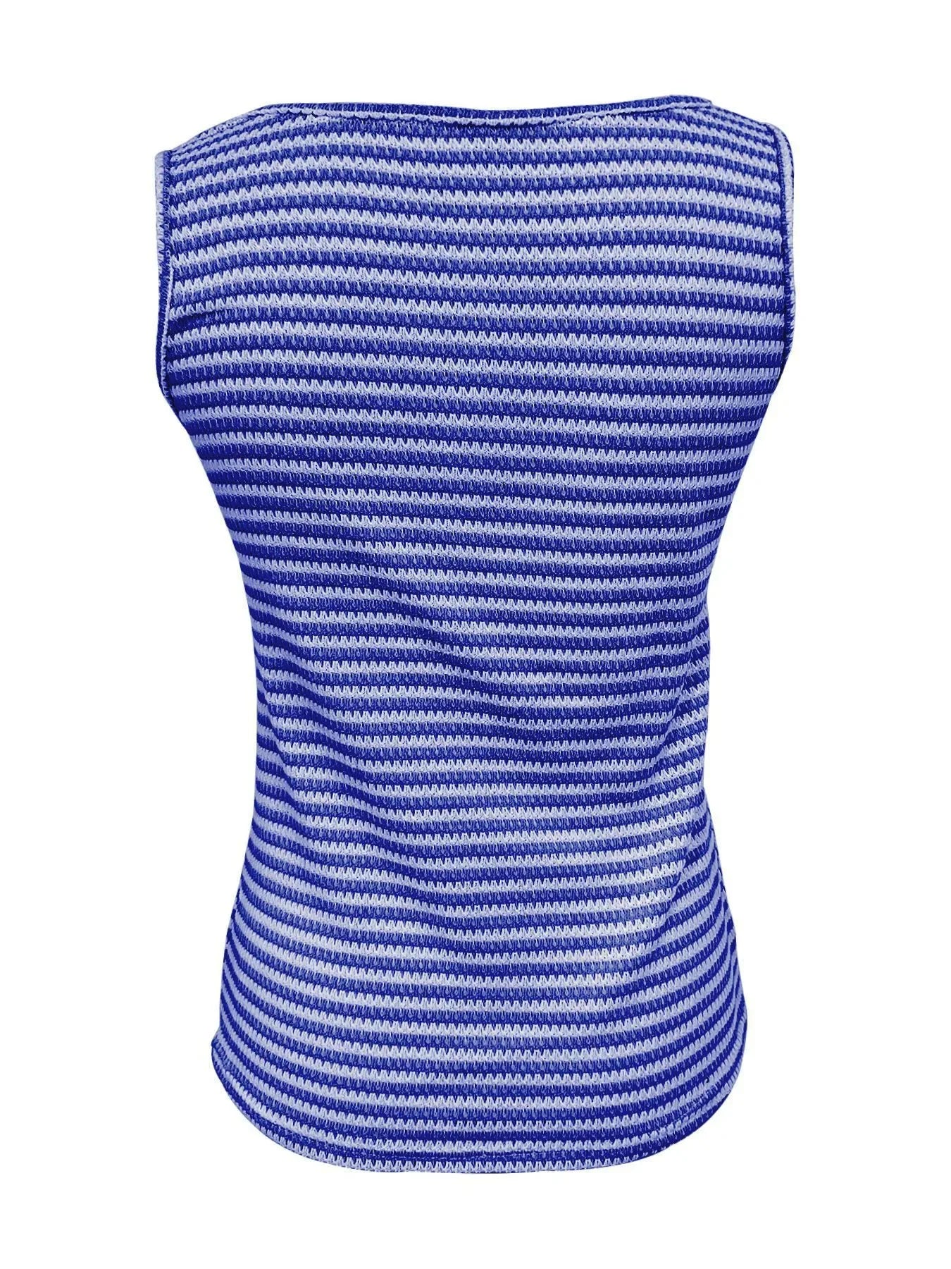 Striped Round Neck Tank Top - Makw Official Site