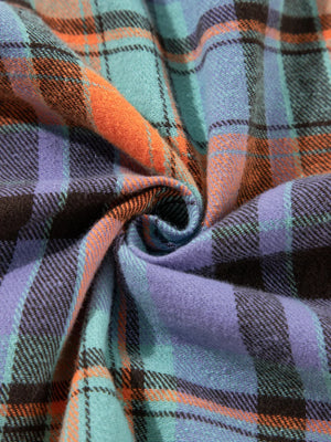 Plaid Button Up Long Sleeve Shirt - Makw Official Site