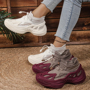 Lace Up Mesh Athletic - Makw Official Site