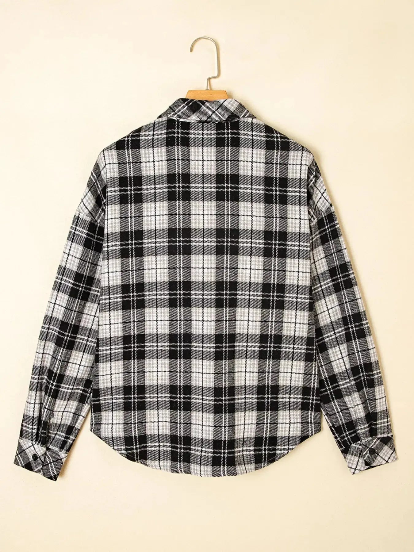 Plaid Print Chest Pockets Buttoned Shirt - Makw Official Site