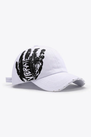 VIBRA Graphic Distressed Adjustable Baseball Cap - Makw Official Site