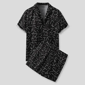 Men's Full Size Button Up Shirt and Shorts Set Plus Size - Makw Official Site