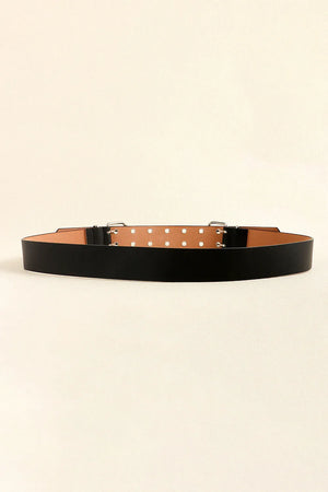 PU Leather Two Row Eyelet Belt - Makw Official Site