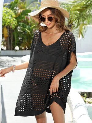 Crochet Knit Beach Cover Up Dress - Makw Official Site