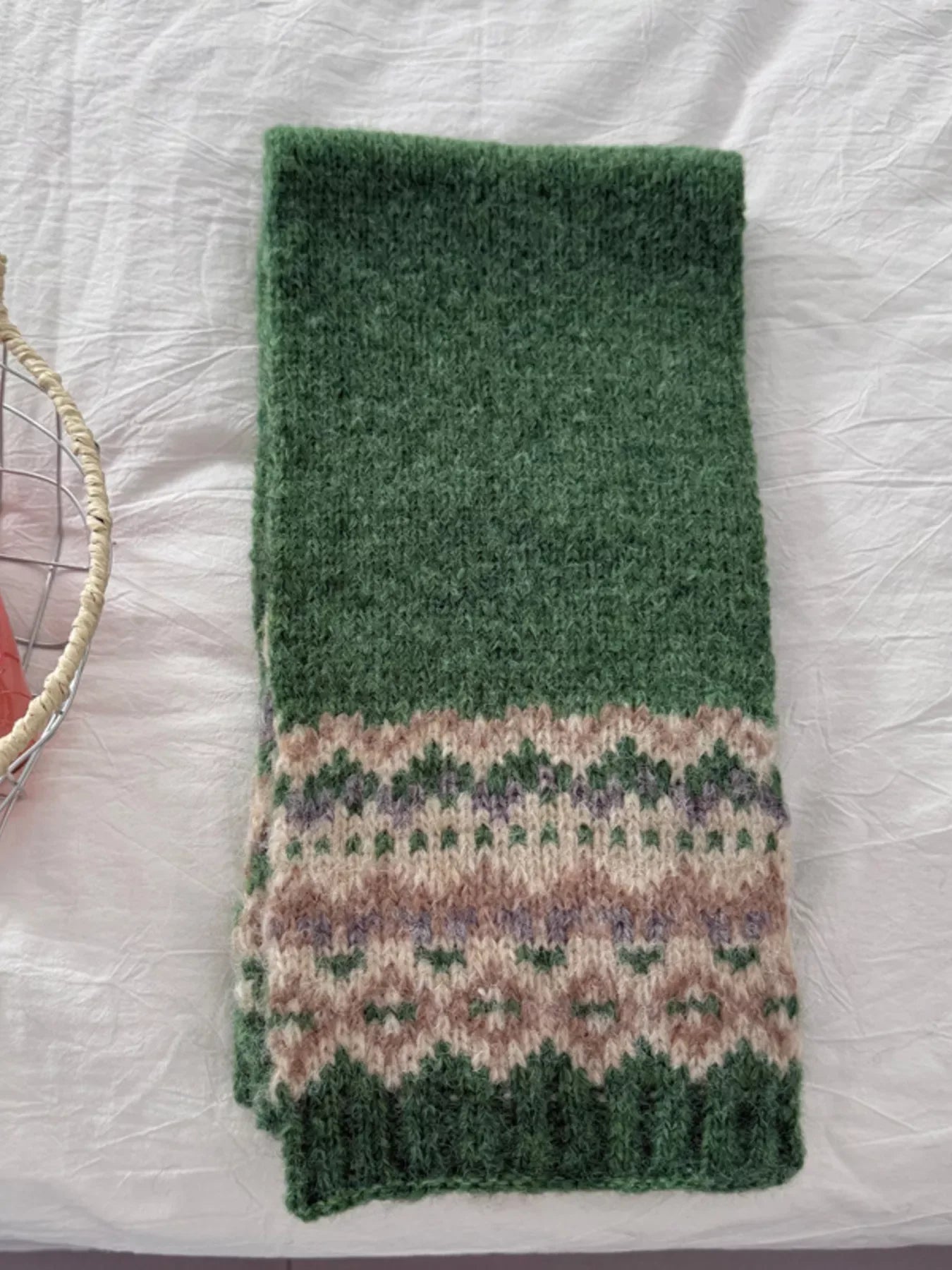 Nordic Pattern Knitted Winter Scarf - Makw Official Site