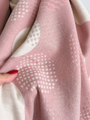 Polka Dot Raw Hem Scarf - Makw Official Site