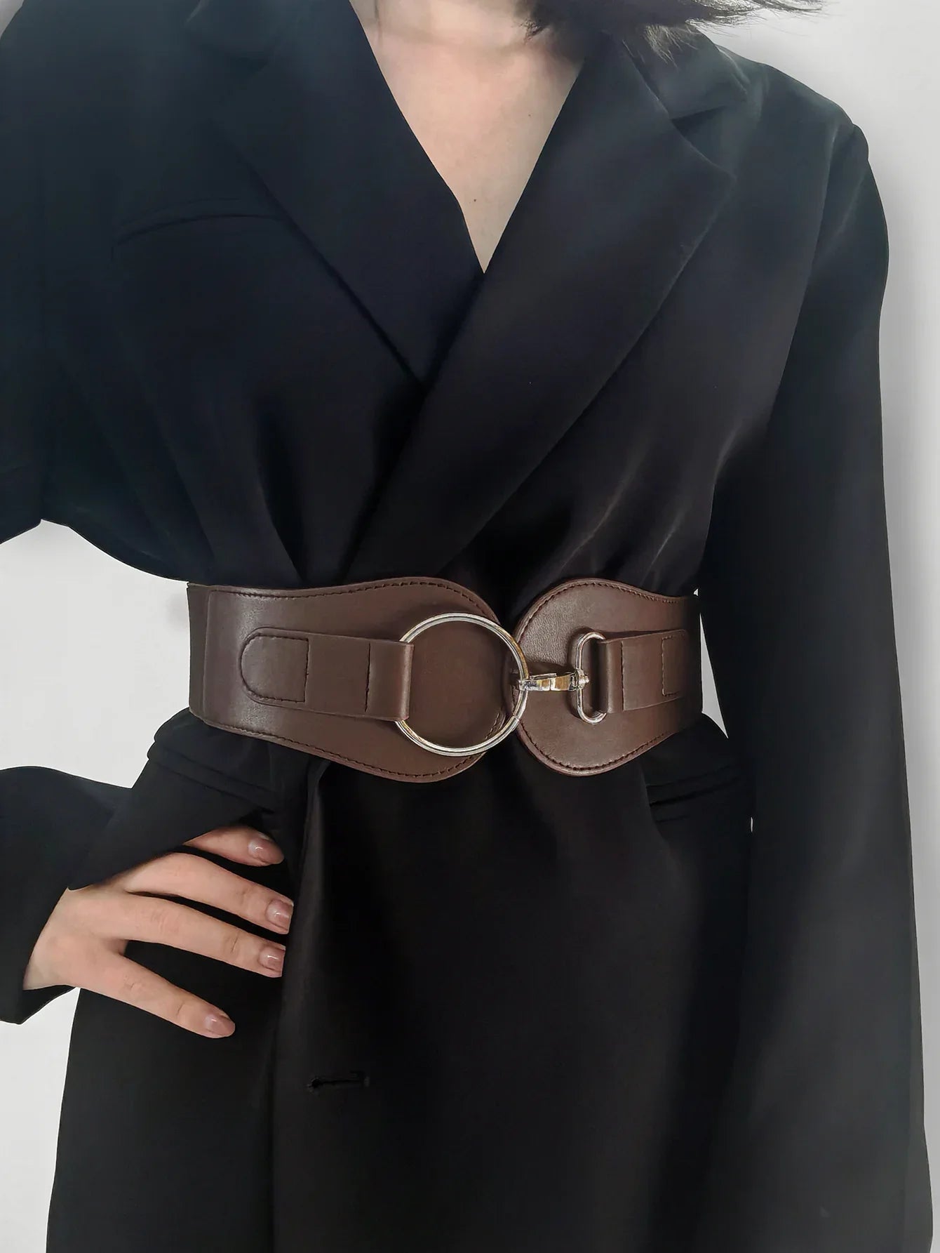 PU Elastic Wide Belt - Makw Official Site