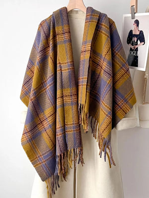 Warm Plaid Winter Scarf - Makw Official Site
