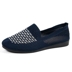 Mesh Breathable Slip-On Loafers with Perforated Design - Makw Official Site