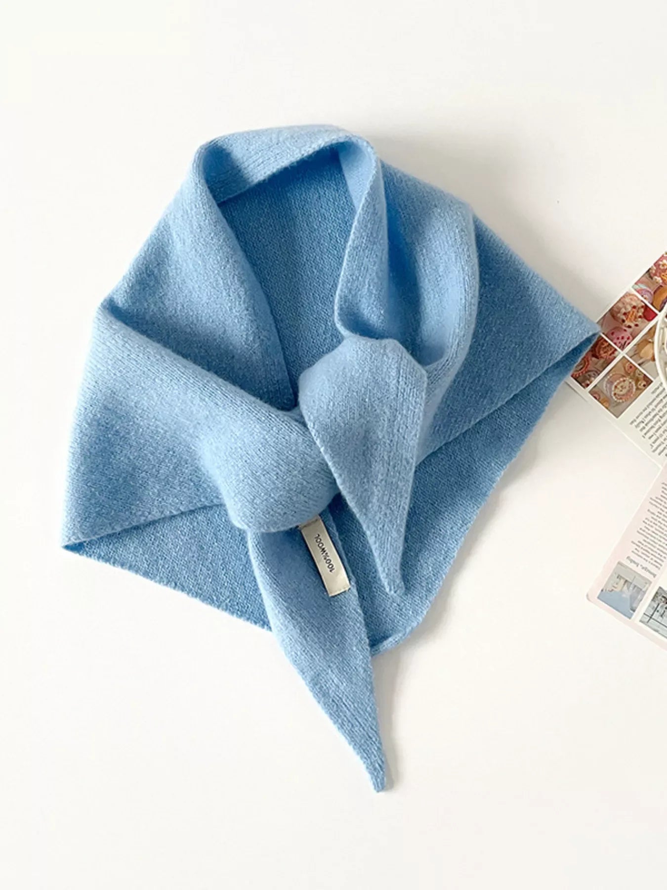 Solid Color Knit Scarf - Makw Official Site