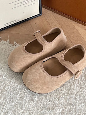 Round Toe Flat Slip-Ons - Makw Official Site