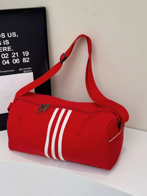 Striped Adjustable Strap Duffel Bag - Makw Official Site