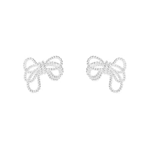 925 Sterling Silver Bow Knot Stud Earrings - Makw Official Site