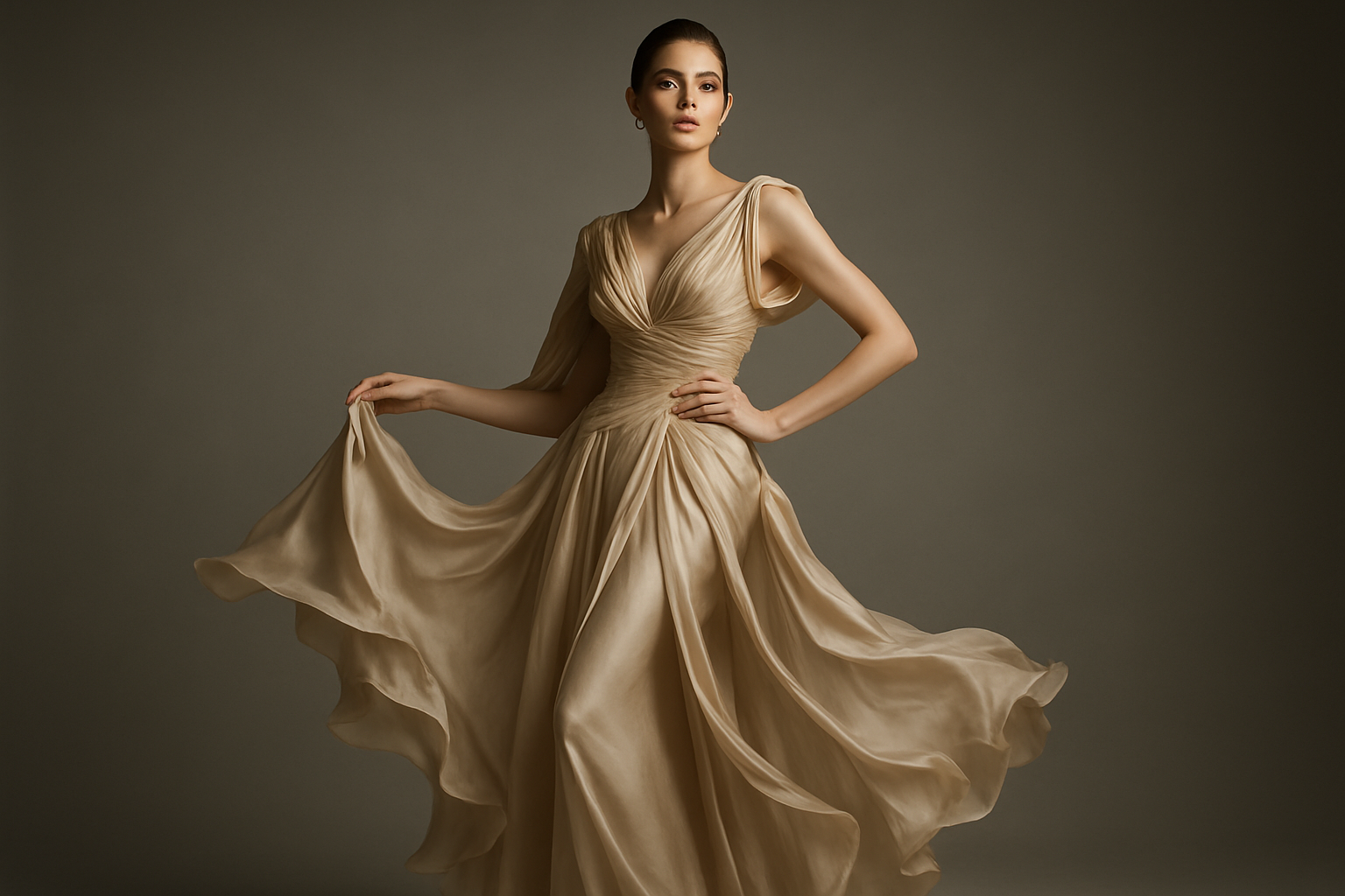 A girl with beautiful body with beautiful dress and model