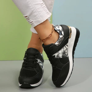 Floral Mesh Wedge Athletic - Makw Official Site