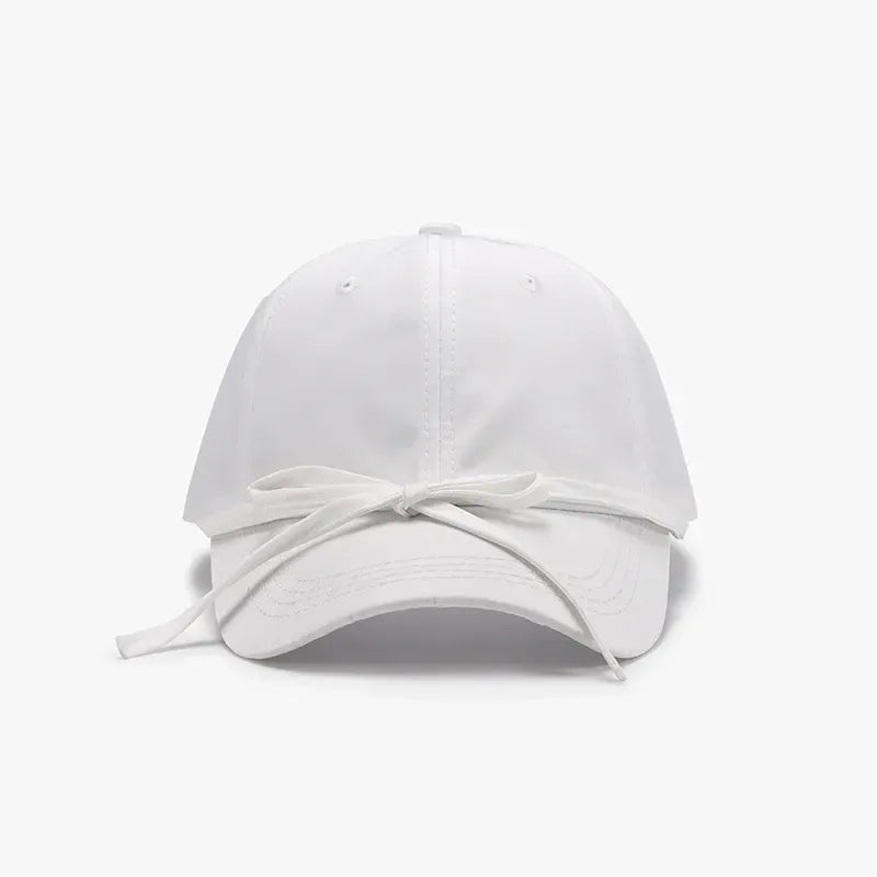 Tied Bow Cotton Baseball Cap - Makw Official Site