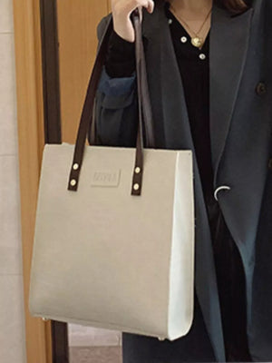 Leather Tote Shoulder Bag - Makw Official Site