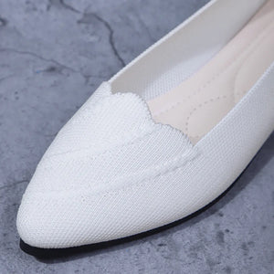 Point Toe Flat Slip-Ons - Makw Official Site