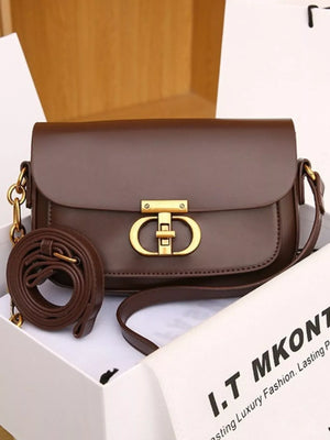 Leather Flap Shoulder Bag - Makw Official Site