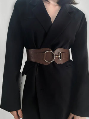 PU Elastic Wide Belt - Makw Official Site